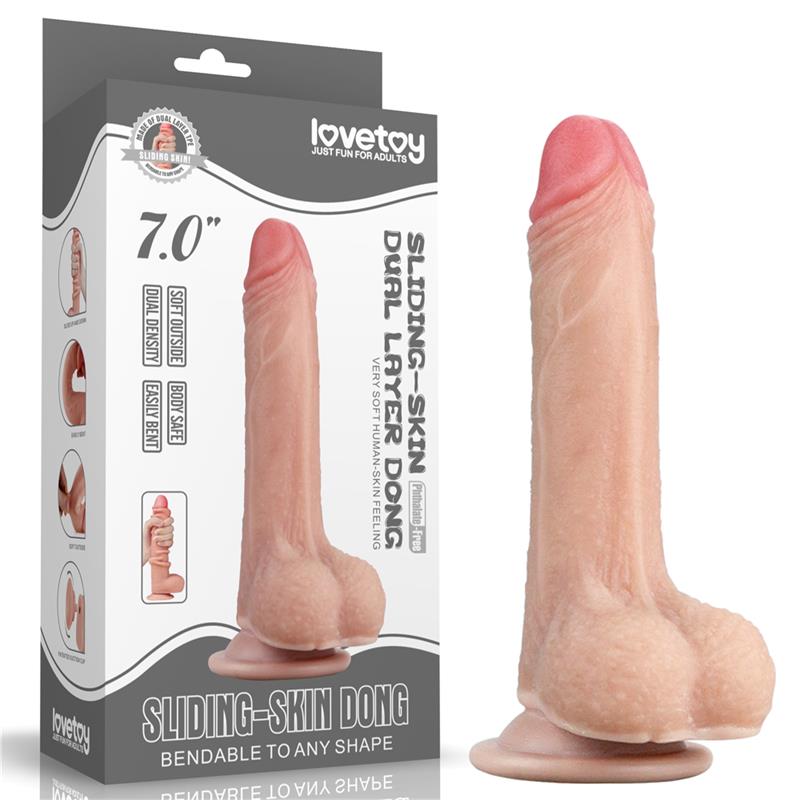 Dildo con Piel Retractil 7 Natural 7