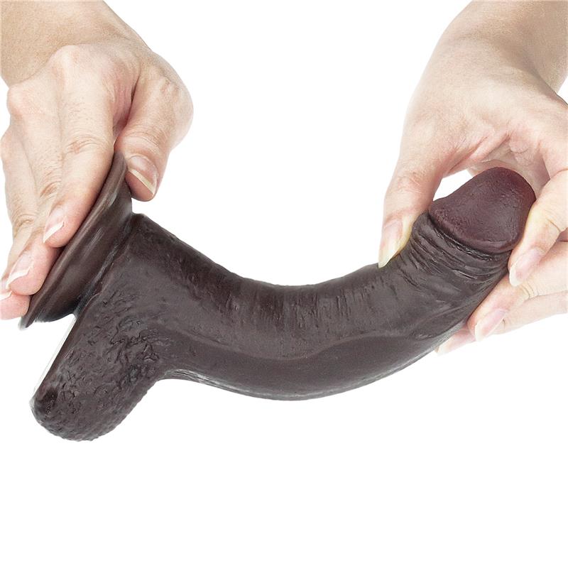 Dildo con Piel Retractil 7 Negro 10