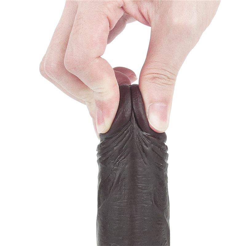 Dildo con Piel Retractil 7 Negro 6