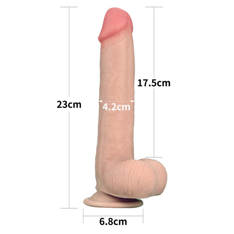 Dildo con Piel Retractil 9 Natural 8