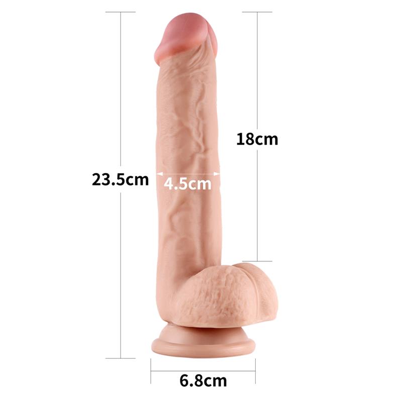 Dildo con Piel Retractil 9 Natural 8