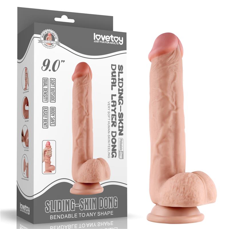 Dildo con Piel Retractil 9 Natural 9