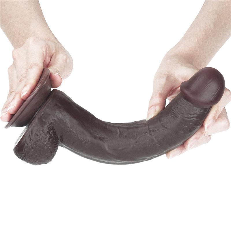 Dildo con Piel Retractil 9 Negro 11