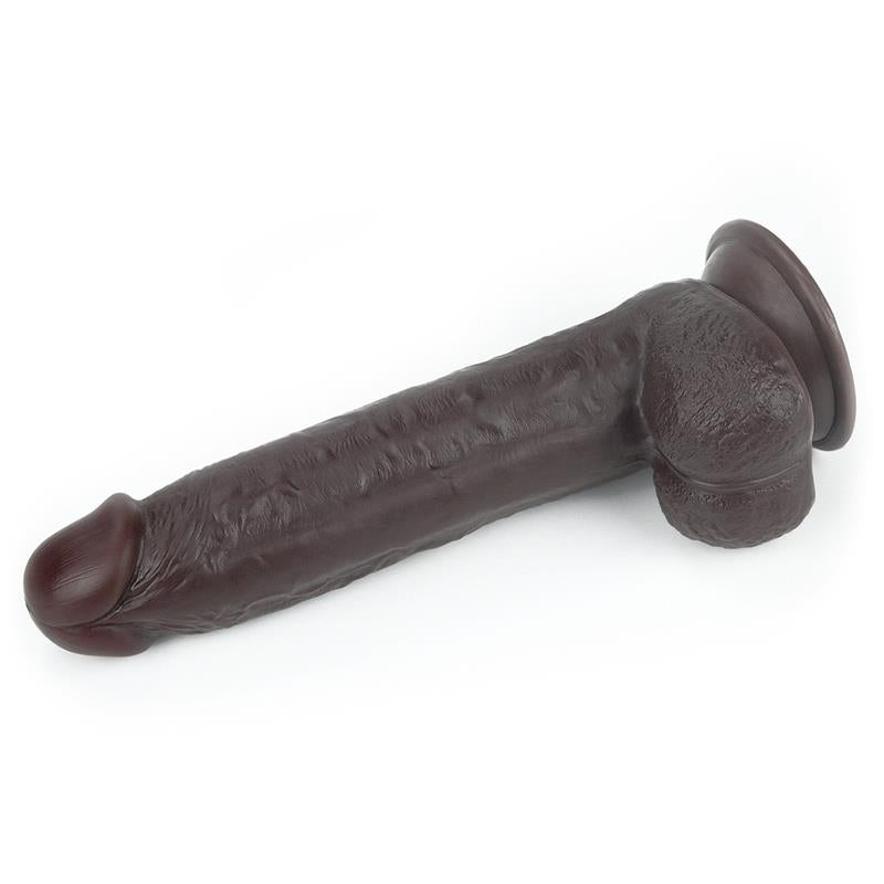 Dildo con Piel Retractil 9 Negro 5