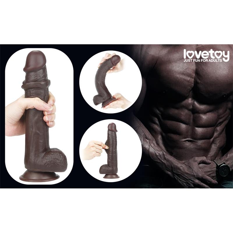 Dildo con Piel Retractil 9 Negro 13