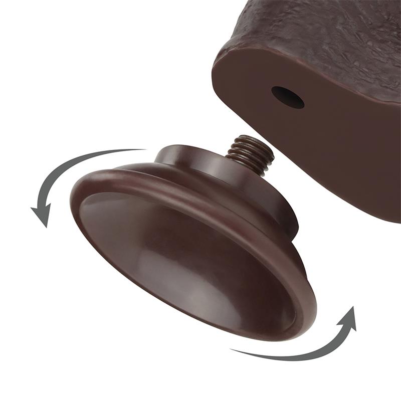 Dildo con Piel Retractil 9 Negro 14