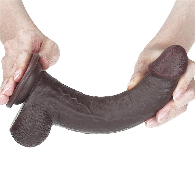 Dildo con Piel Retractil 9 Negro 11