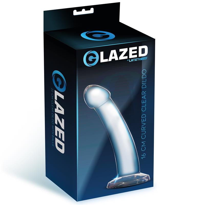 Dildo Curvado Material Cristalino 16 cm 2