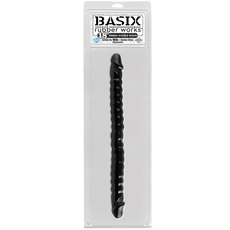 Dildo Doble 45,7 cm Negro