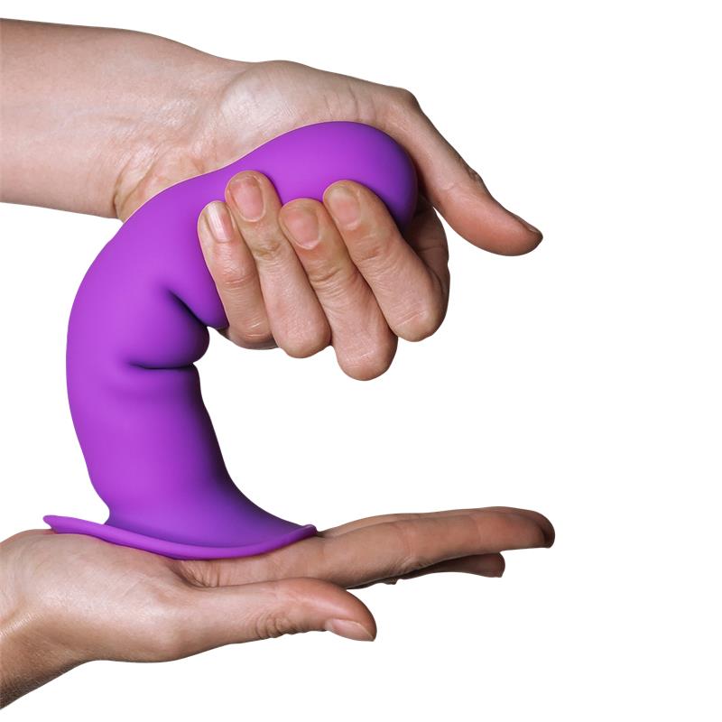 Dildo Doble Densidad Vibración Hitsens 3 Púrpura 2