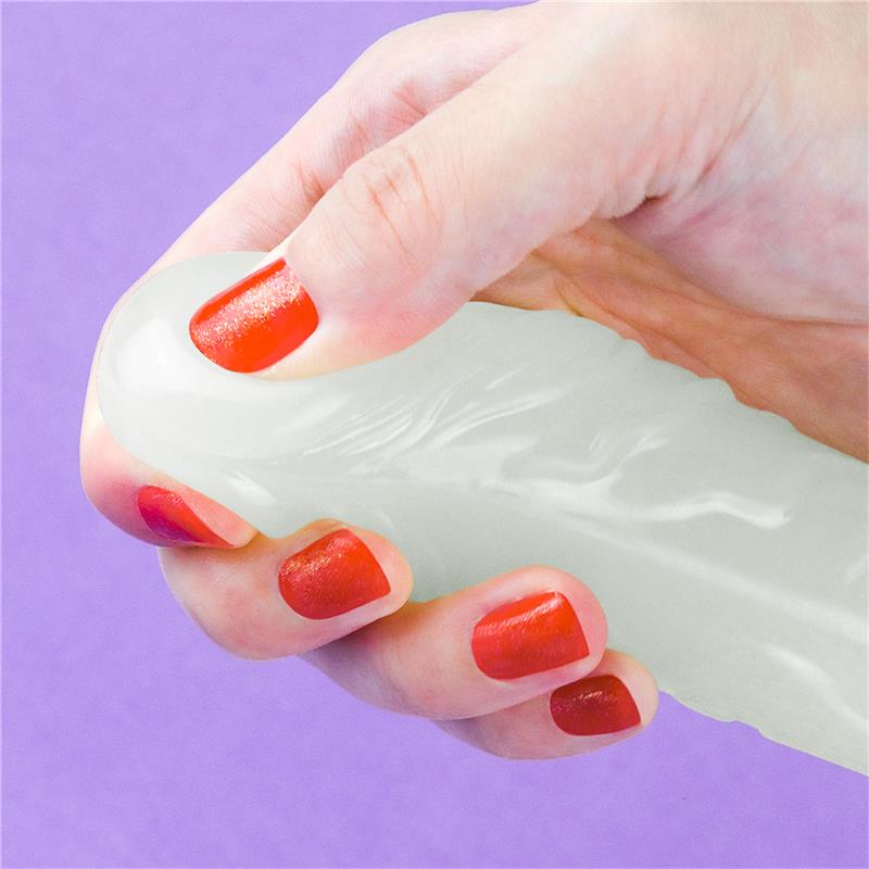 Dildo Doble Lumino 14.5 Luz Azul 5