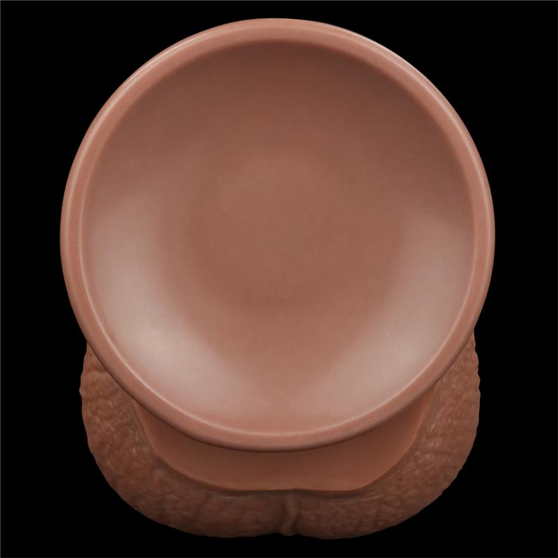 Dildo Dual Density Piel Deslizante Retractil 13.5