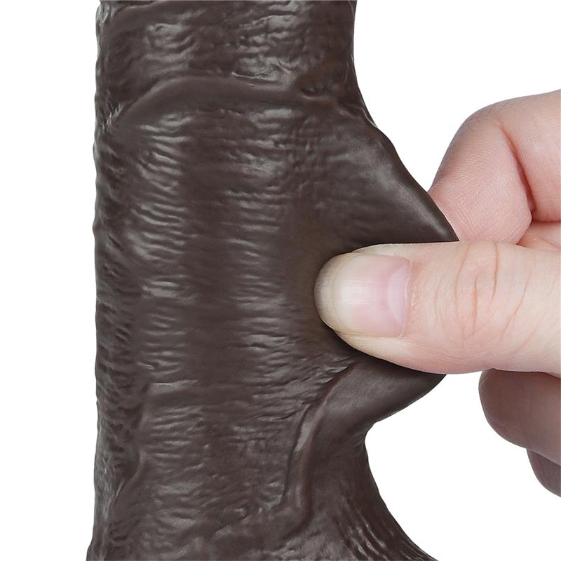 Dildo Dual Layer Piel Deslizante Retractil 7.5