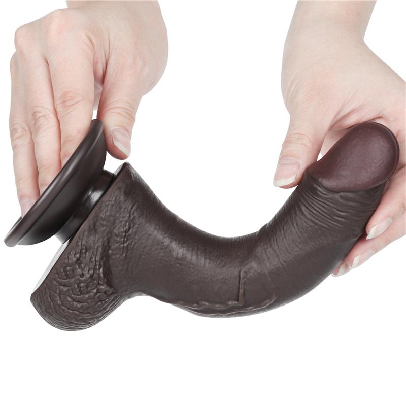 Dildo Dual Layer Piel Deslizante Retractil 7.5