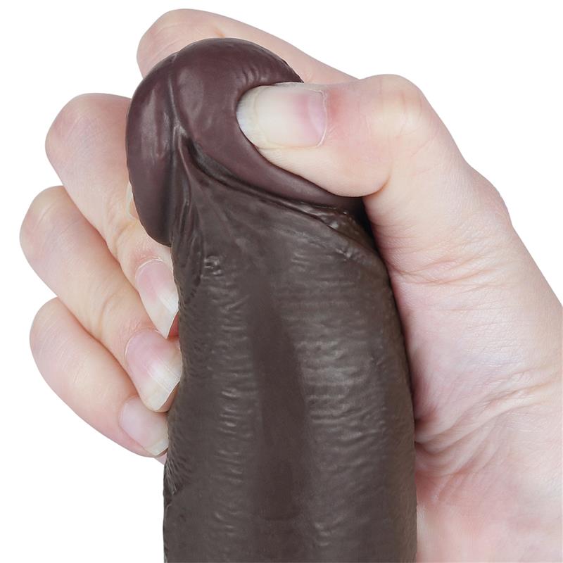 Dildo Dual Layer Piel Deslizante Retractil 8.5