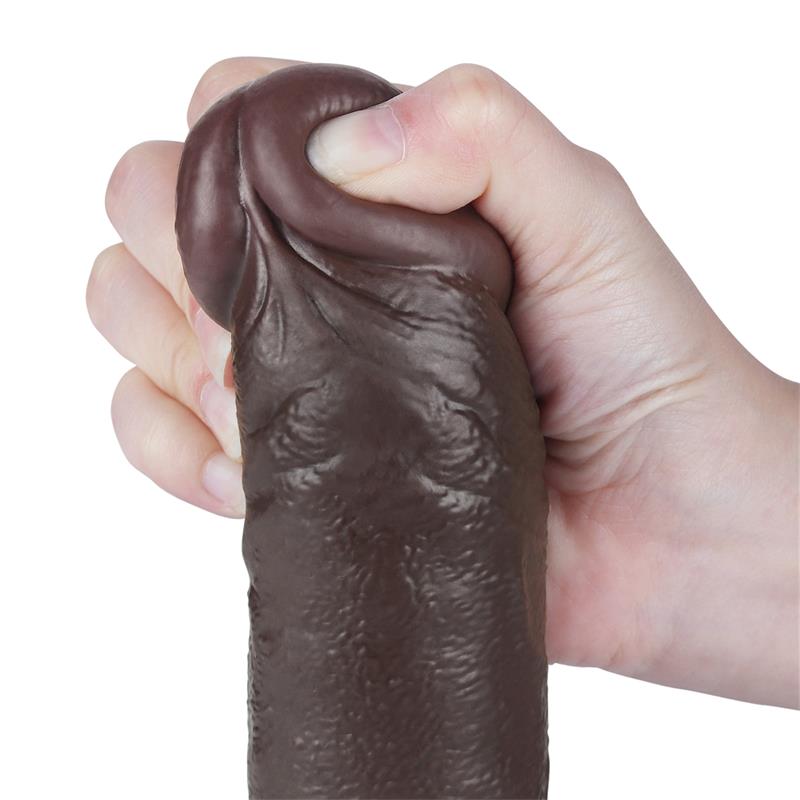 Dildo Dual Layer Piel Deslizante Retractil 9.5