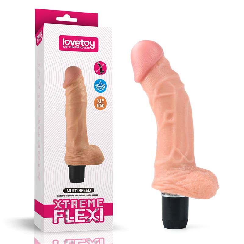 Dildo Flexi 9 con Vibración Natural 6