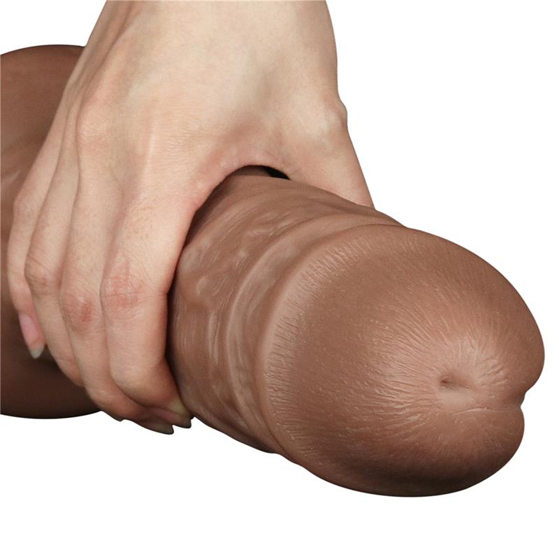 Dildo King 10.5 con Vibración Chubby Marrón 5
