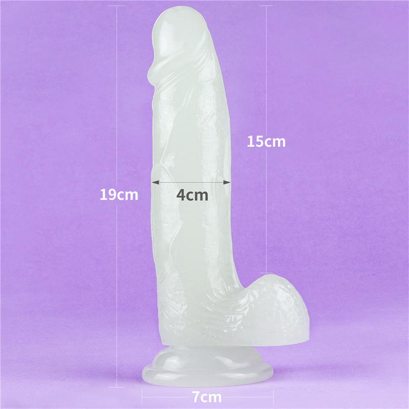 Dildo Lumino 7.5 Luz Azul 13