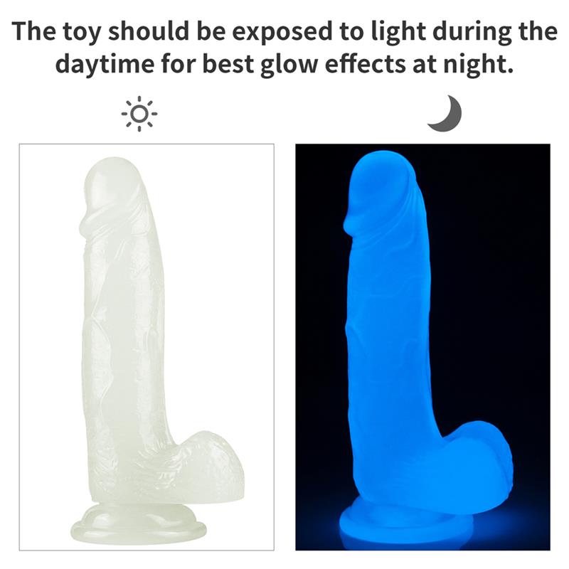 Dildo Lumino 7.5 Luz Azul 14