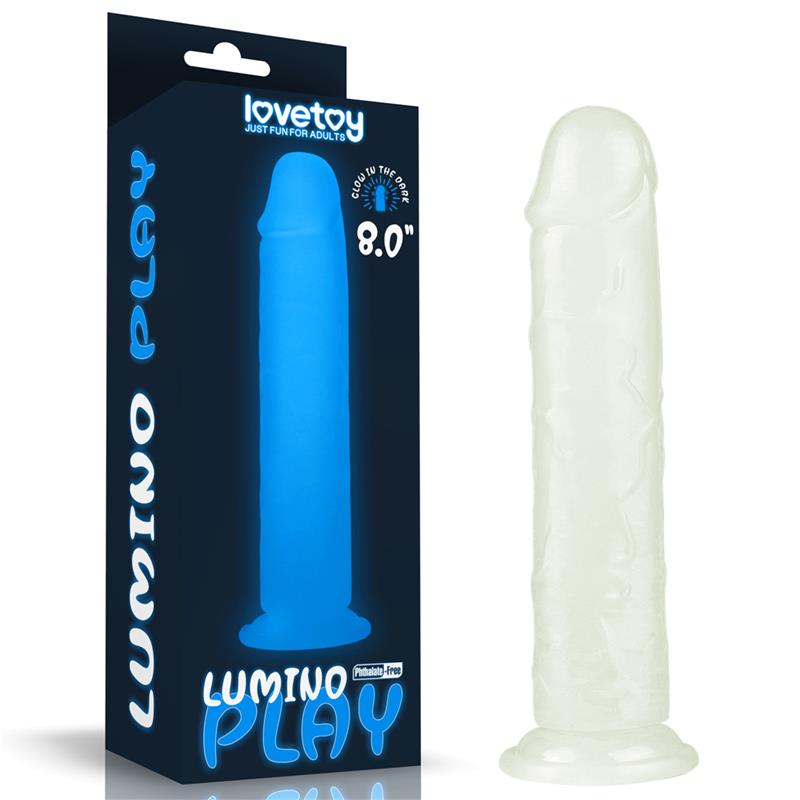 Dildo Lumino 8 Luz Azul 11