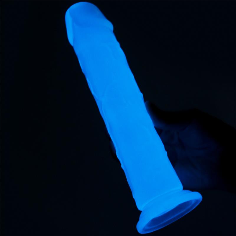 Dildo Lumino 8 Luz Azul 4