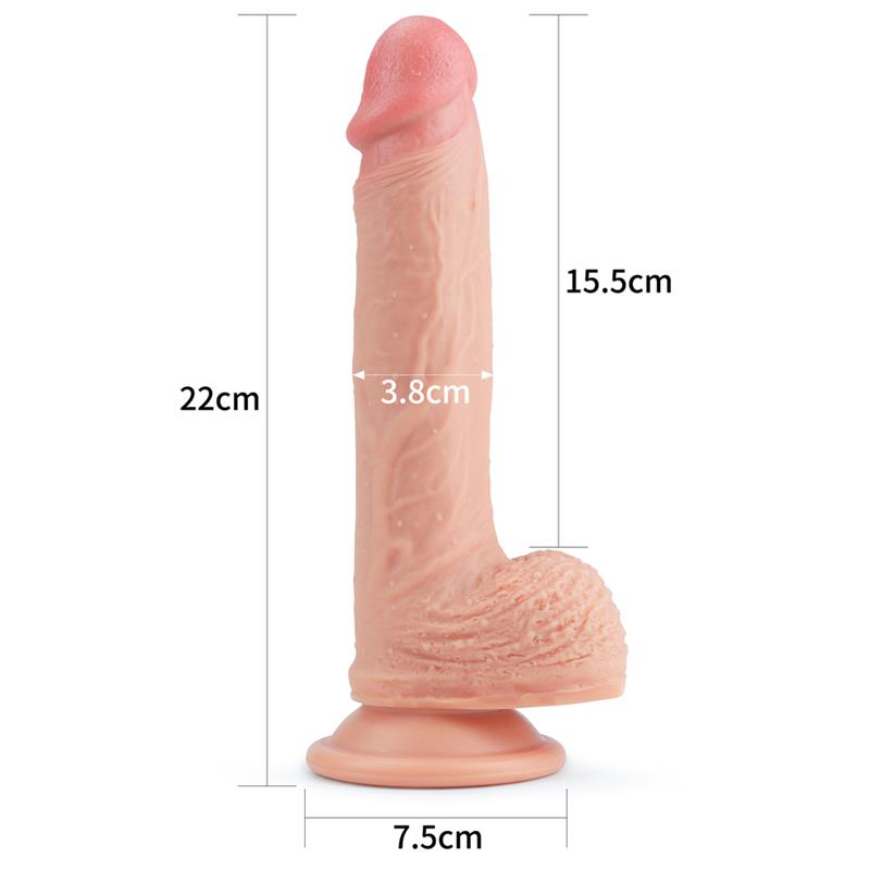 Dildo Nature 8.5 Silicona Líquida Natural 8