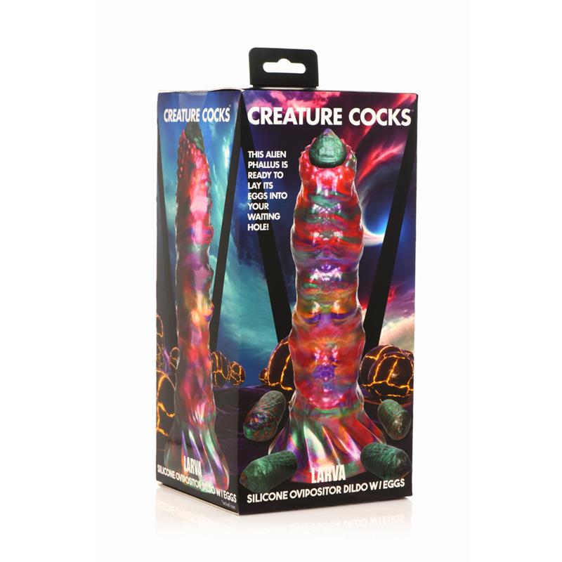 Dildo Ovipositor con 4 Huevos de Silicona 9