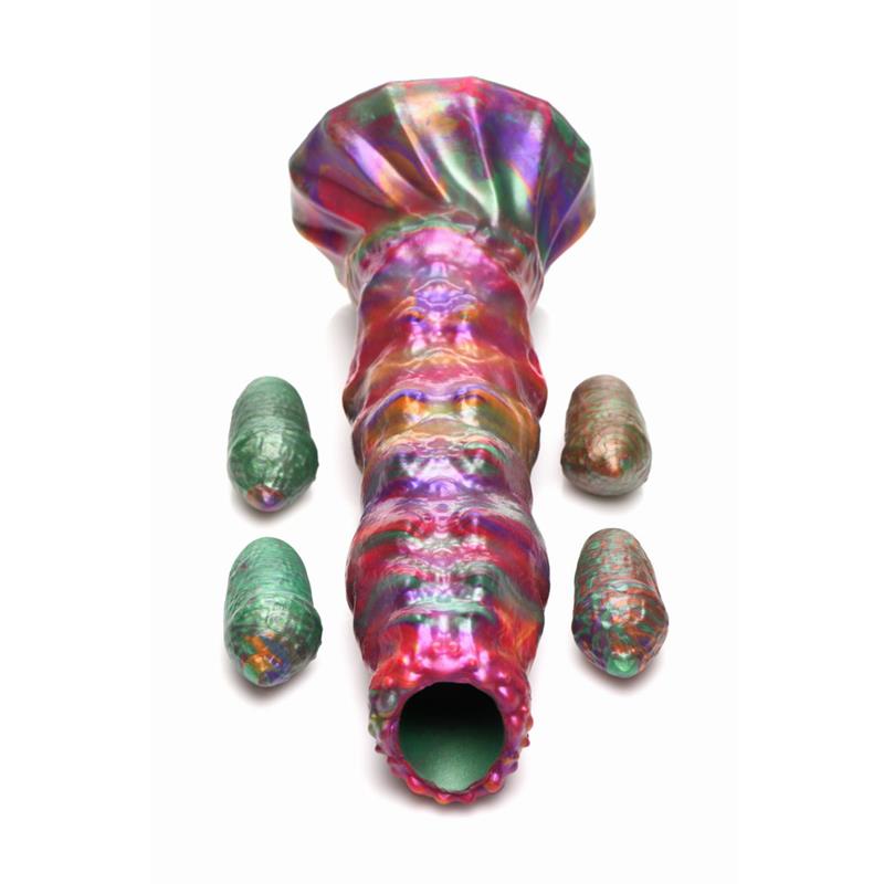Dildo Ovipositor con 4 Huevos de Silicona 9