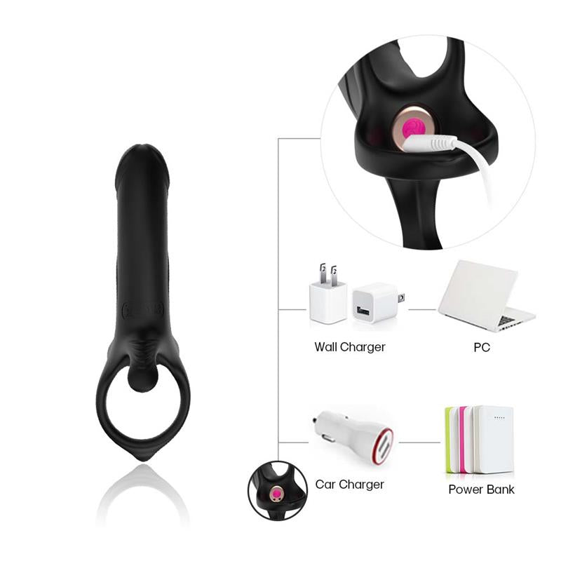 Dildo para Penetración Doble con Vibración 12