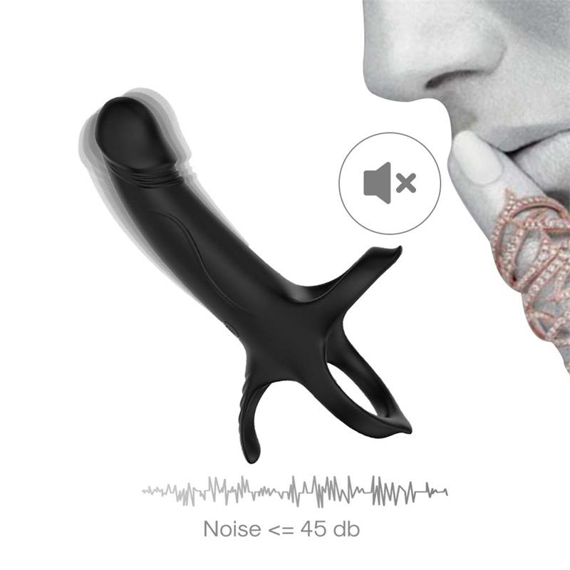 Dildo para Penetración Doble con Vibración 13