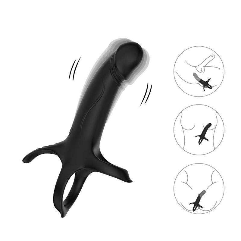 Dildo para Penetración Doble con Vibración 8
