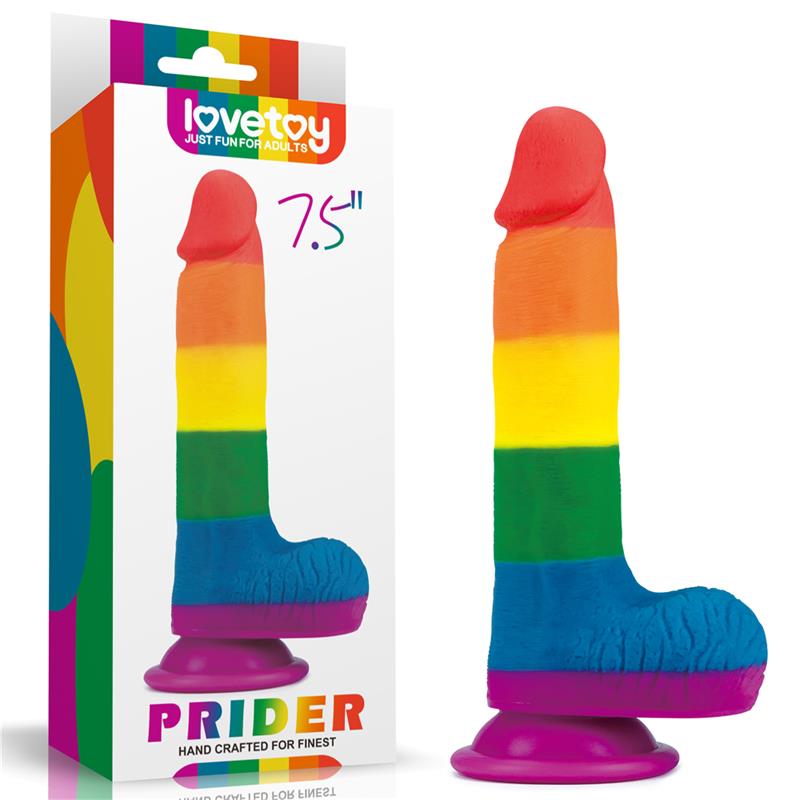 Dildo Prider 7.5 Silicona Líquida LGBT 11