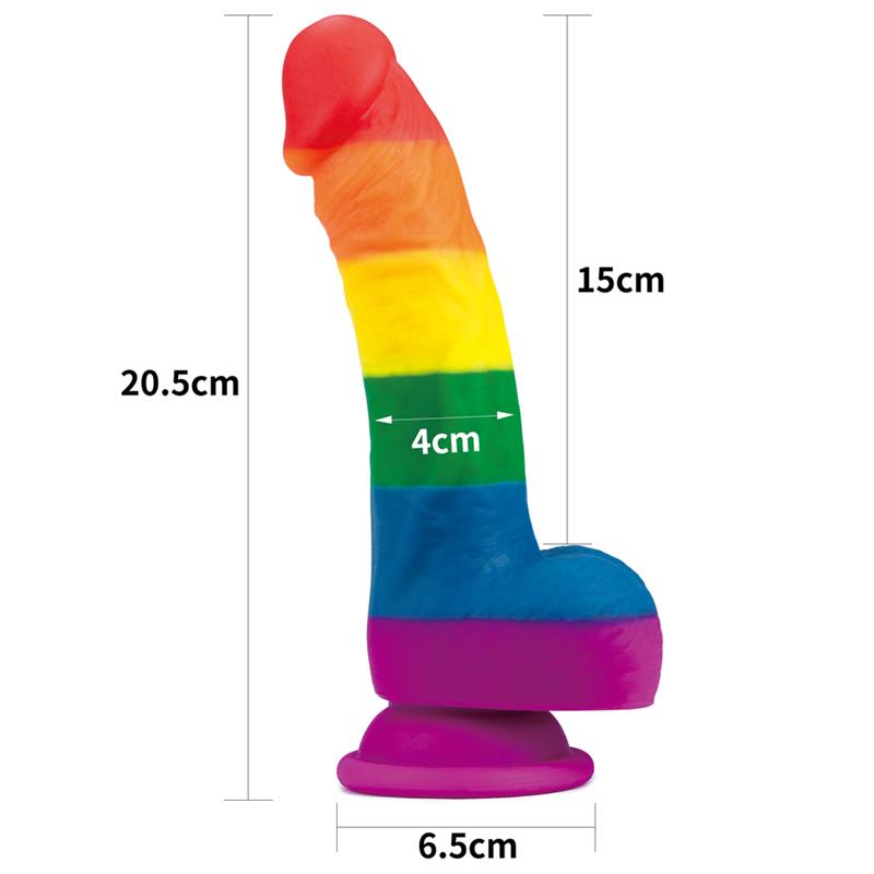 Dildo Prider 8 Silicona Líquida LGBT 9
