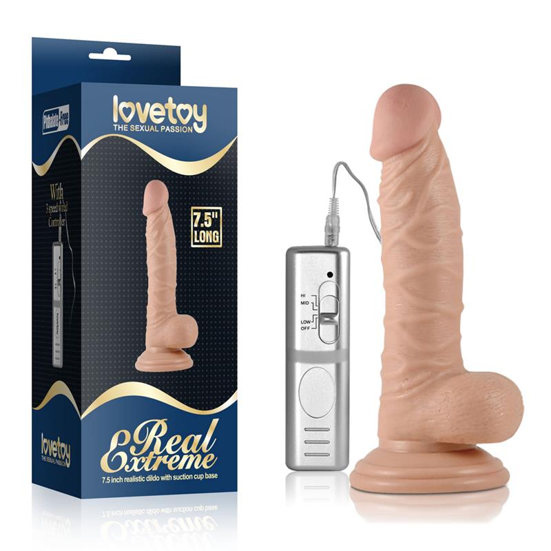 Dildo Real Extreme con Vibración 7.5 Natural 5