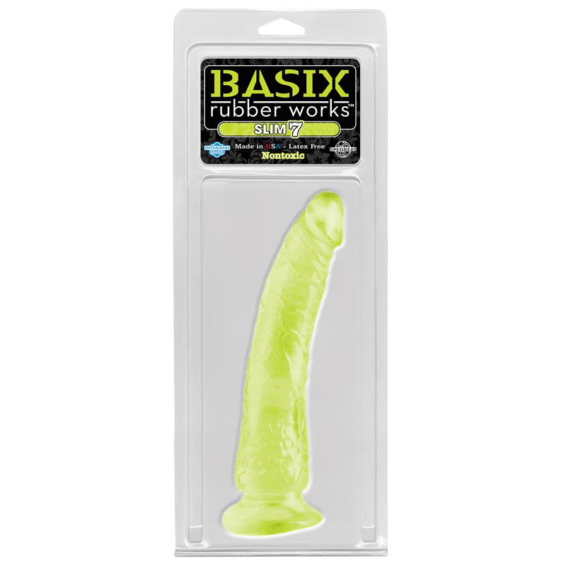 Dildo Slim 17,78 cm Brilla en la Oscuridad