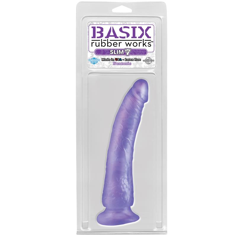 Dildo Slim 17,78 cm Púrpura