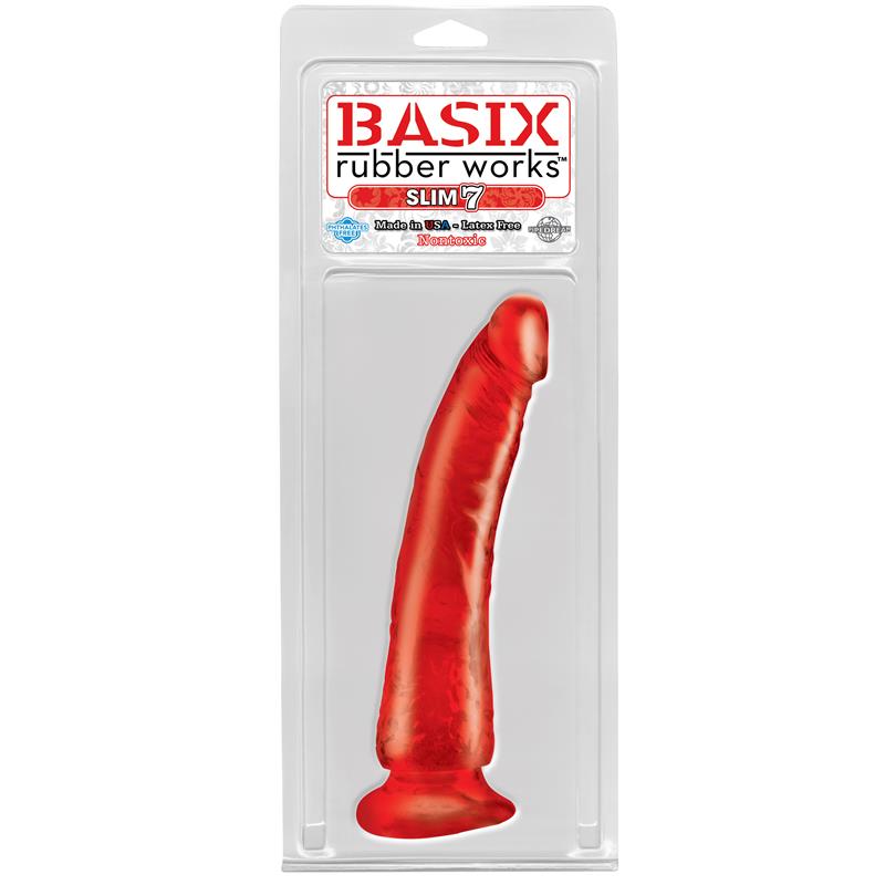 Dildo Slim 17,78 cm Rojo