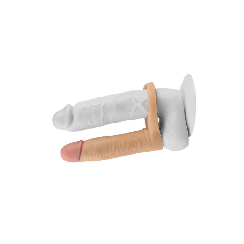Dildo The Ultra Soft Double con Vibración 5.8 Natural 3