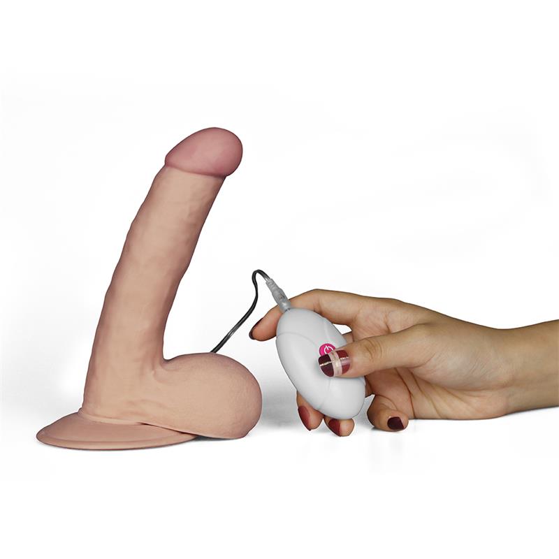 Dildo The Ultra Soft Dude con Vibración 7.5 Natural 4