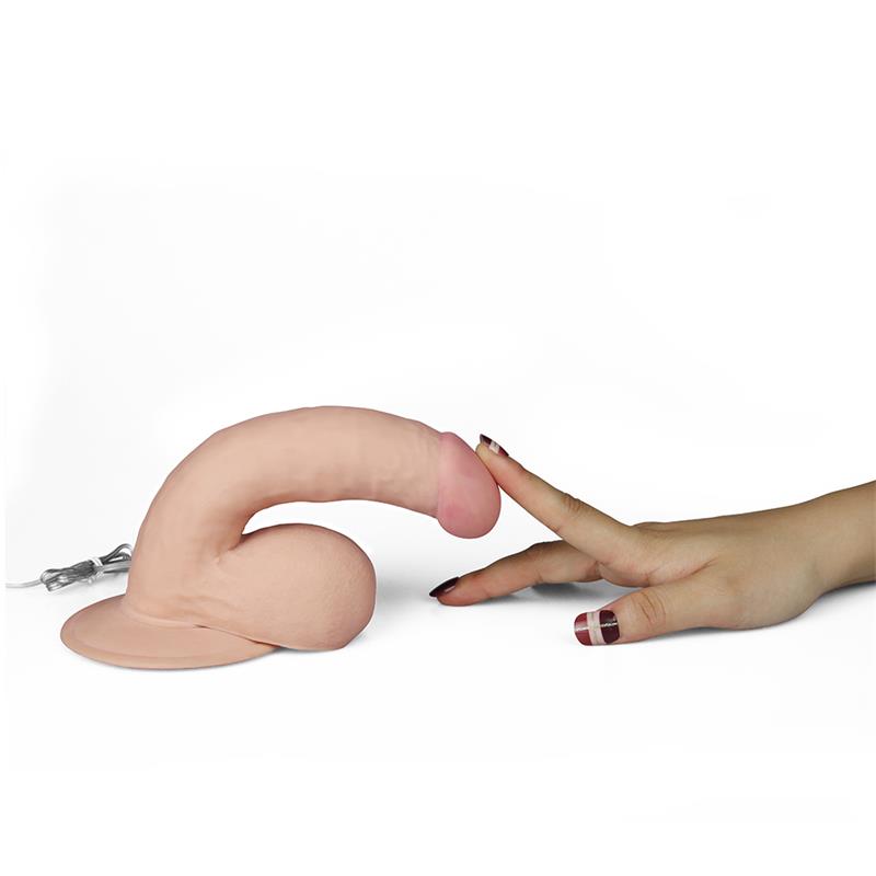 Dildo The Ultra Soft Dude con Vibración 7.5 Natural 5