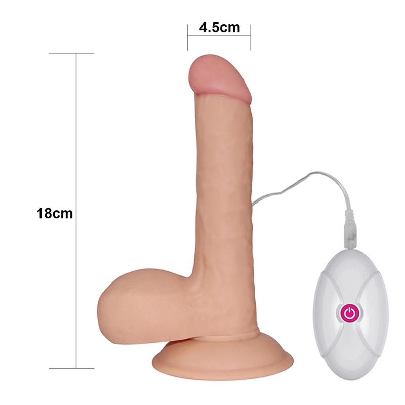 Dildo The Ultra Soft Dude con Vibración 7.5 Natural 7