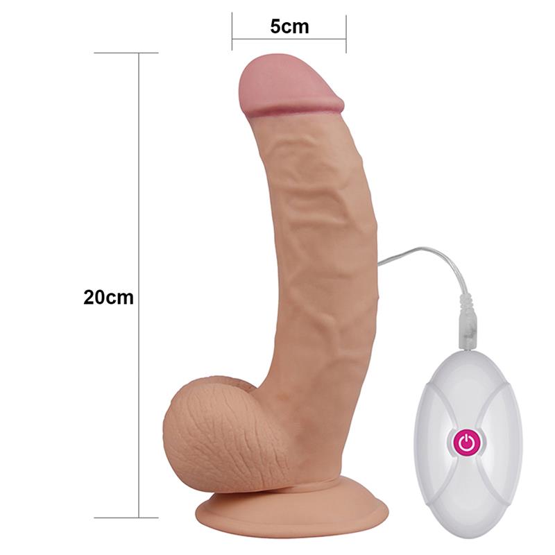 Dildo The Ultra Soft Dude con Vibración 7.5 Natural 7