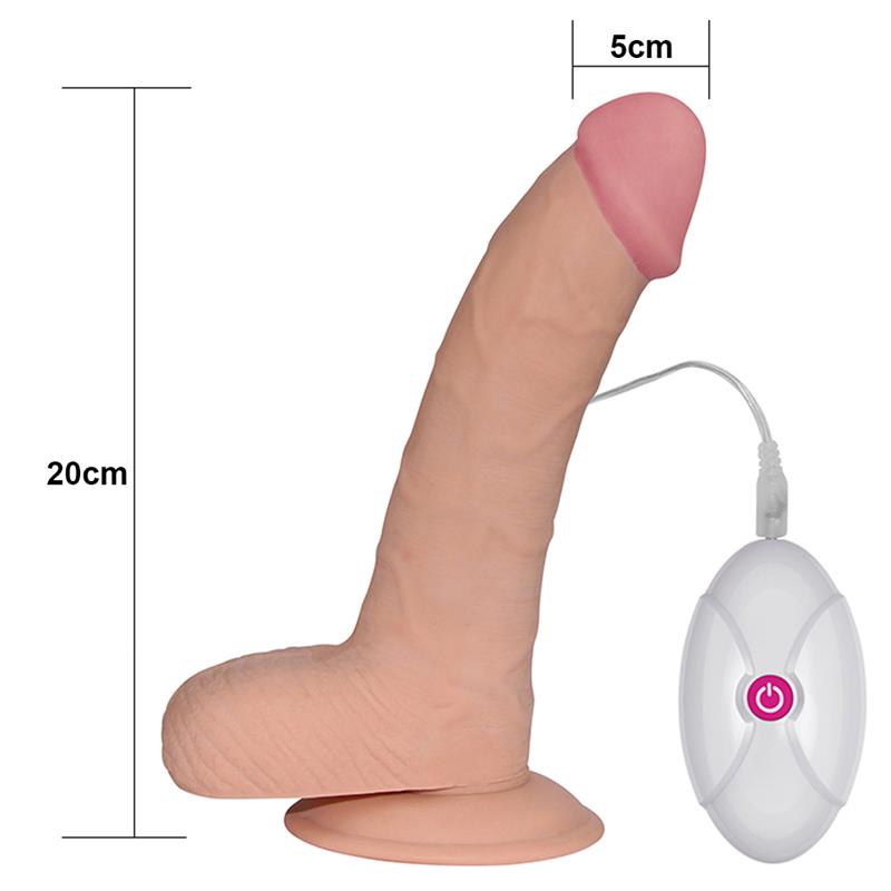 Dildo The Ultra Soft Dude con Vibración 8.8 Natural 7