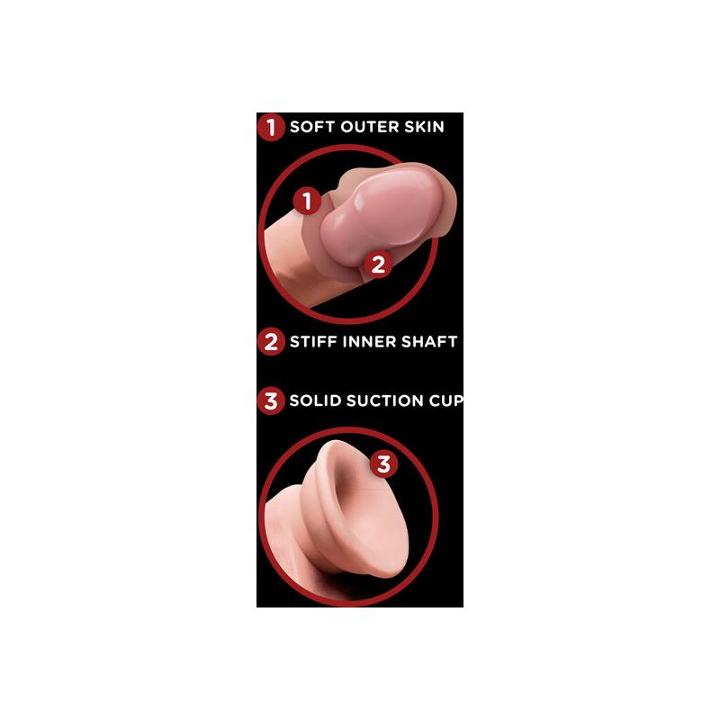 Dildo Triple Densidad Testiculos Oscilantes 8 5