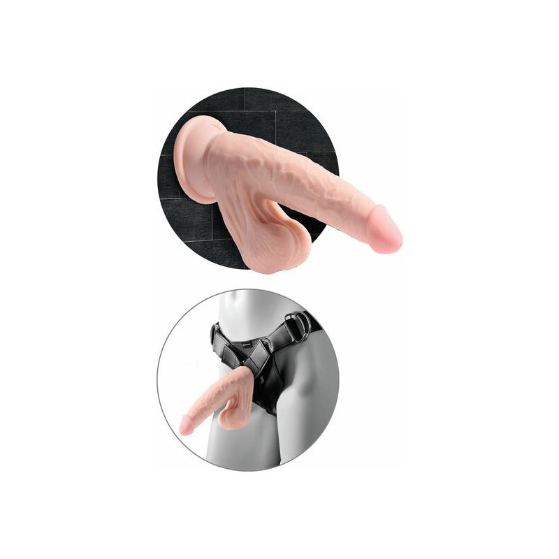 Dildo Triple Densidad Testiculos Oscilantes 8 4