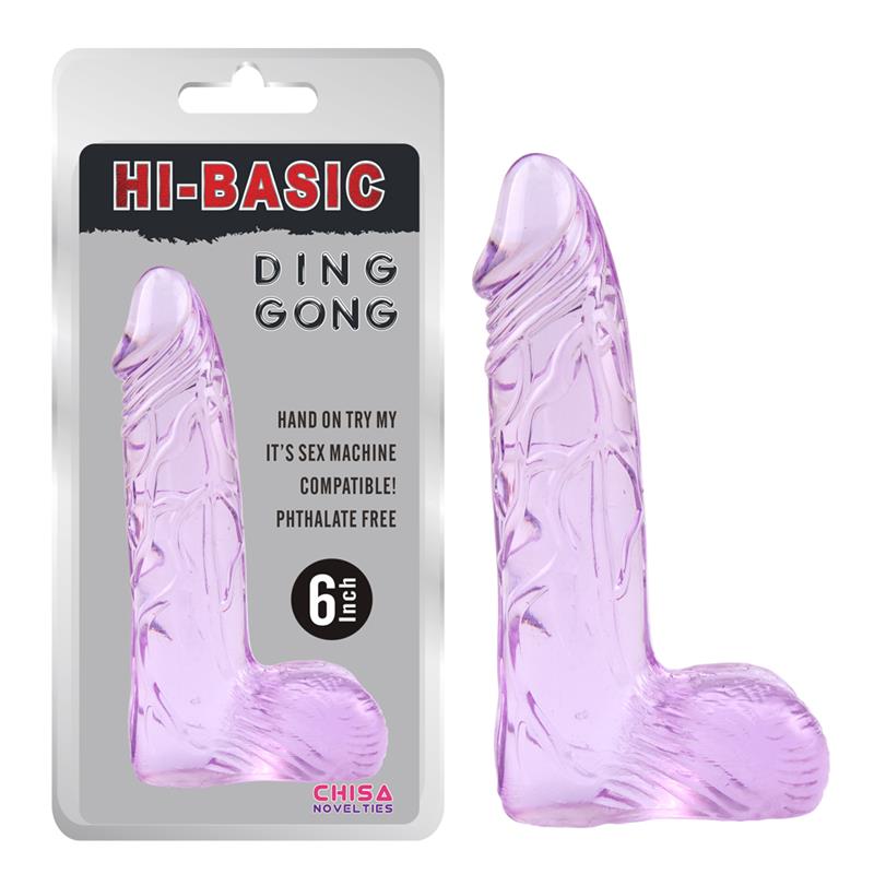 Ding Dong Dildo 6 - 15.2cm Purpura