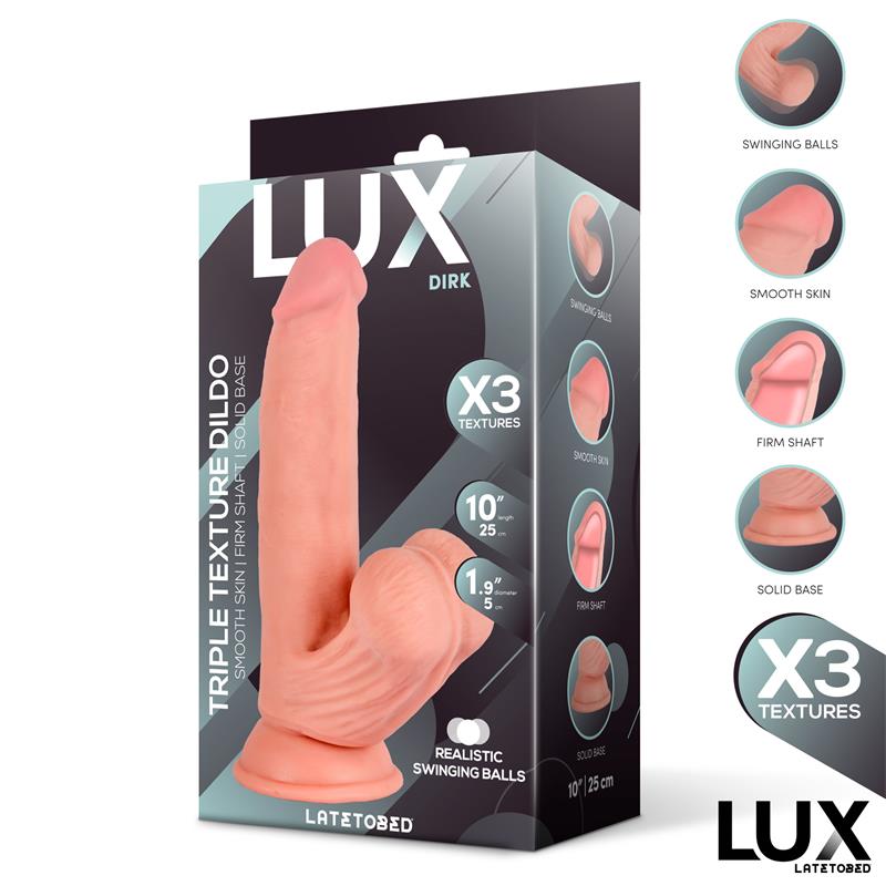 Dirk Dildo Triple Densidad con Testículos Oscilantes 10