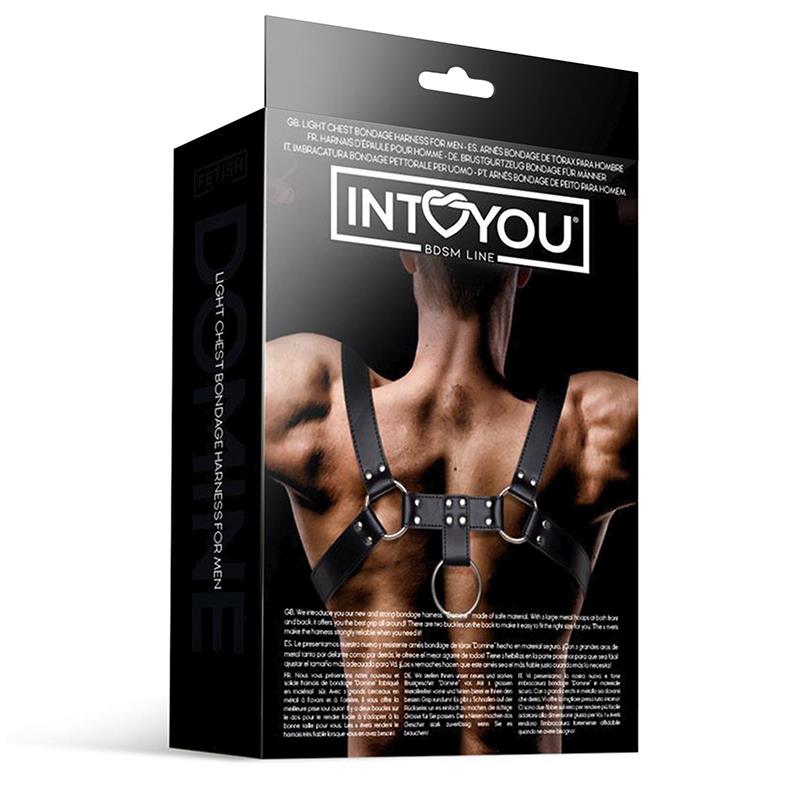Domine Arnés Masculino para Bondage Cuero Vegano 5