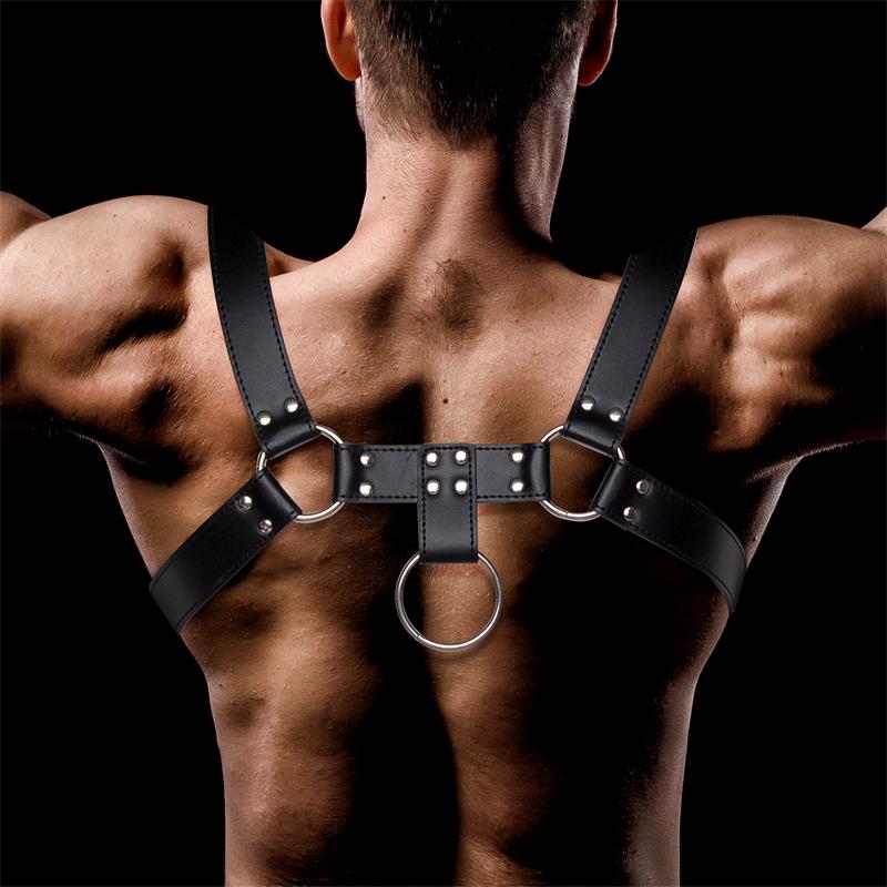 Domine Arnés Masculino para Bondage Cuero Vegano 3